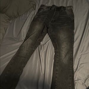 Men's Black carpenter bootcut jeans